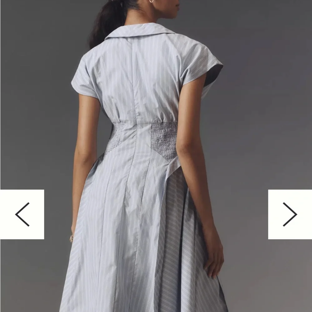 NWOT GORGEOUS ANTHROPOLOGIE cottage core Parisian pleated Midi Dress - Picture 4 of 9